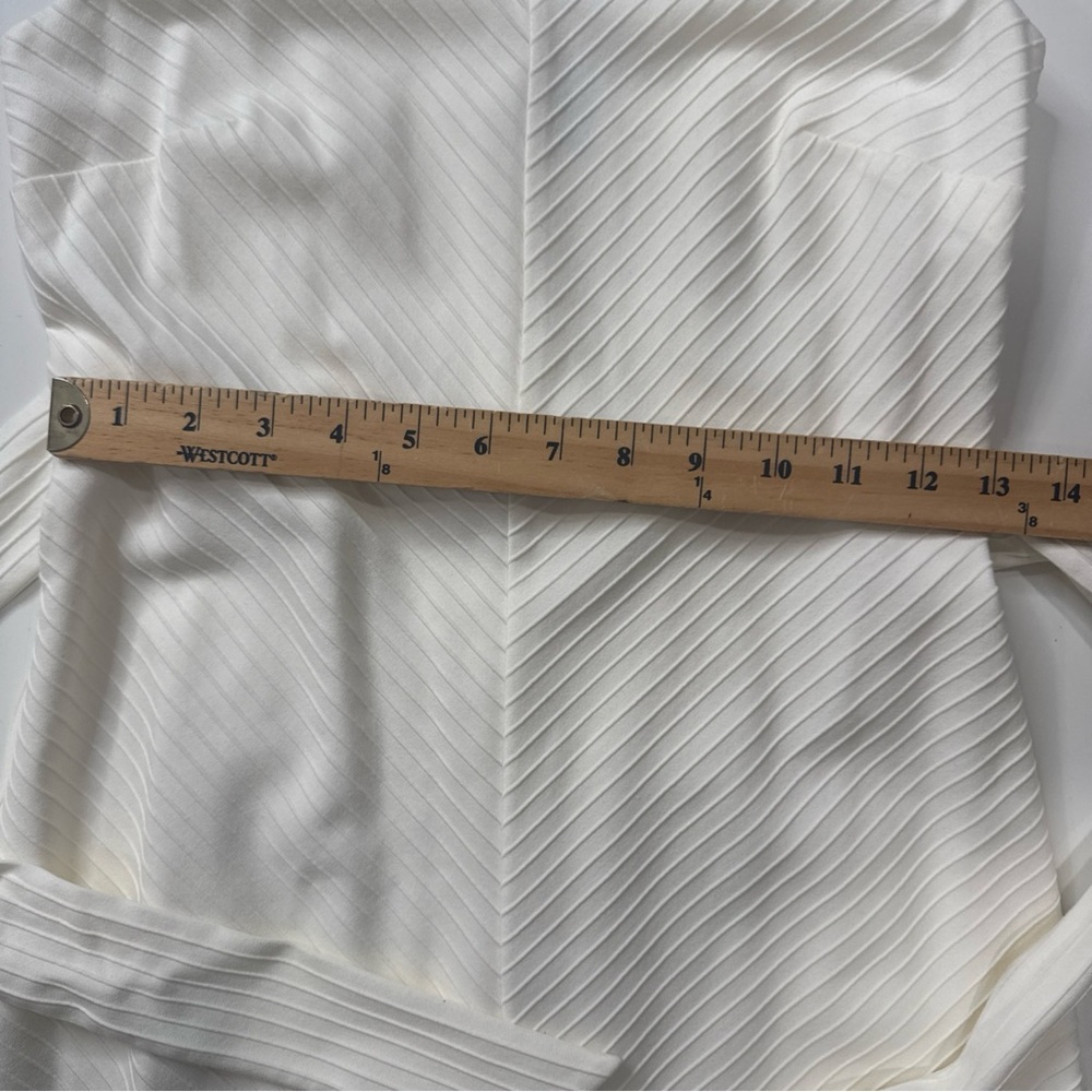 ANN TAYLOR Sleeveless Petites White Lined Dress Women's Sz 0P Zipped Back A0501 - Picture 8 of 8